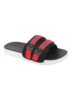 black fabric slip on flip flops - 16882257 - Standard Image - 2