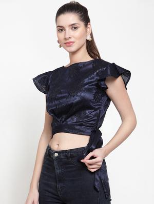 tie knot embellished crop top - 16882481 - Standard Image - 2