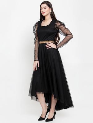 leg-o-mutton sleeves maxi dress - 16882483 - Standard Image - 2