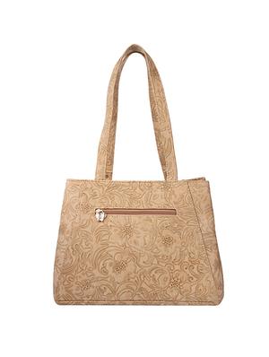 beige leatherette (pu) regular handbag - 16884235 - Standard Image - 2