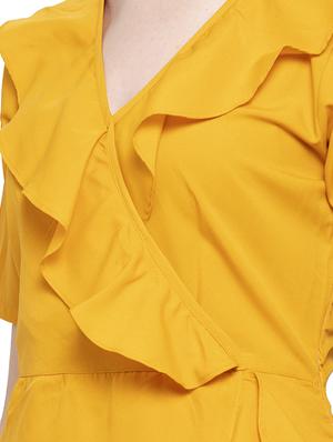 overlap ruffled ruffled dress - 16884875 - Standard Image - 5