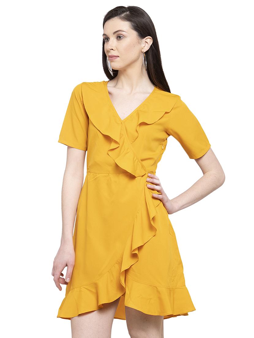 overlap ruffled ruffled dress - 16884875 - Zoom Image - 2