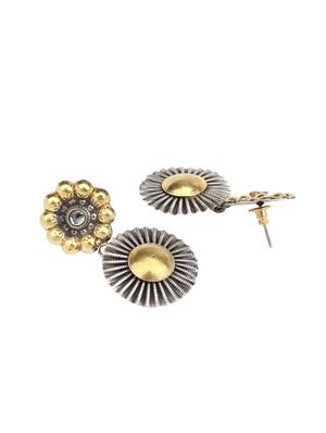 gold silver drop earrings - 16885408 - Standard Image - 2