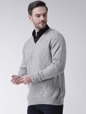 grey solid pullover - 16886742 - Standard Image - 2