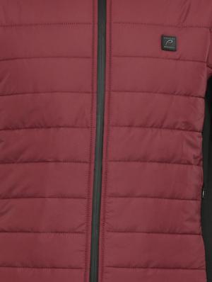 red color block nylon quilted jacket - 16887558 - Standard Image - 5