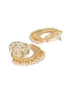 gold brass chandballi earring - 16888103 - Standard Image - 2