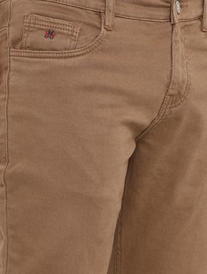 brown solid chinos - 16888438 - Standard Image - 5