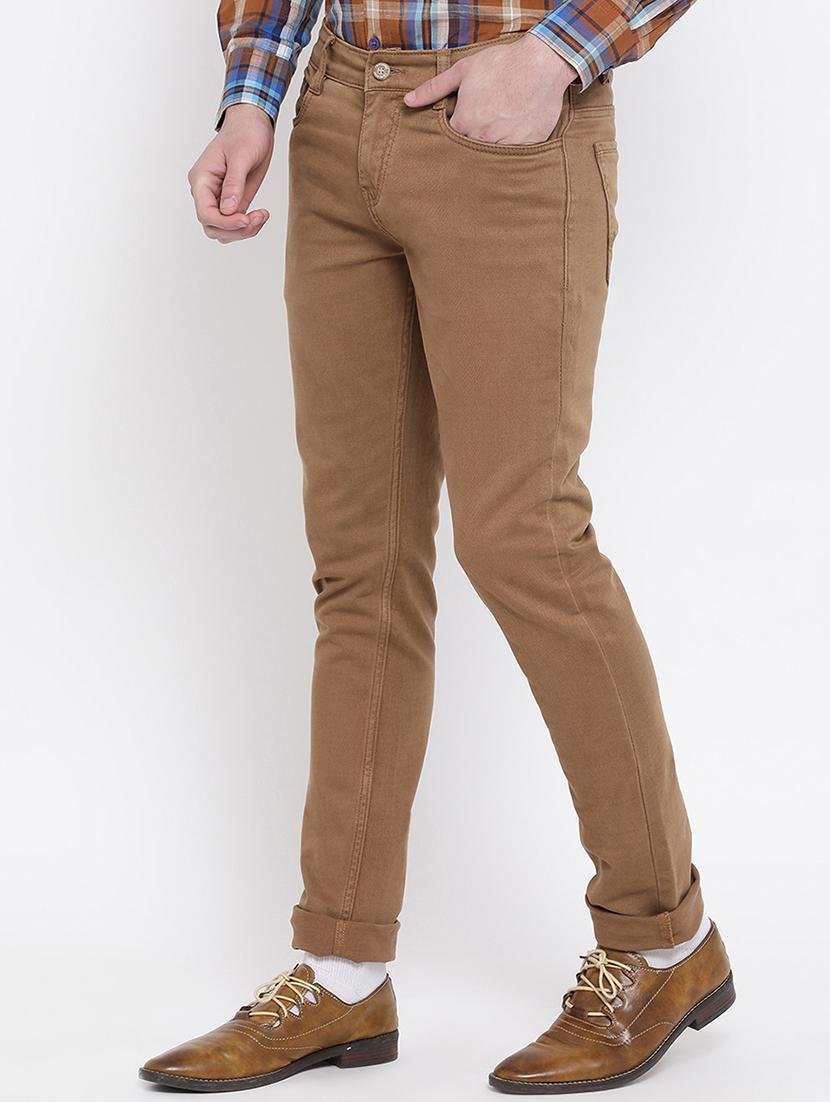 brown solid chinos - 16888438 - Zoom Image - 2