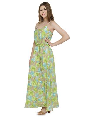 tie front floral maxi dress - 16888876 - Standard Image - 2