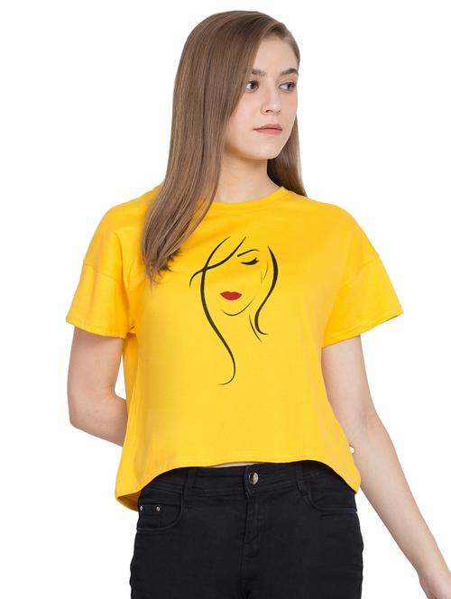 graphic print crop tee - 16889115 - Very Small Image - 1