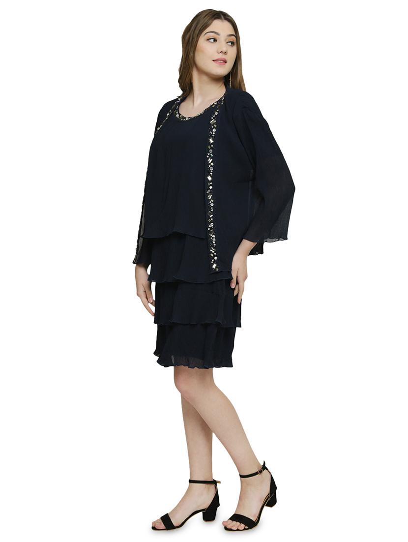 embellished detail layered dress - 16889227 - Zoom Image - 2