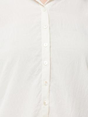puff sleeves solid shirt - 16889273 - Standard Image - 5
