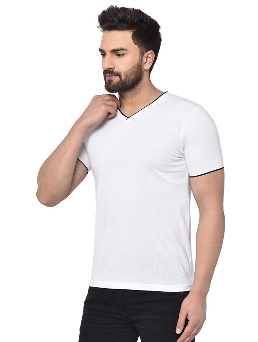 white solid t-shirt - 16890135 - Zoom Image - 2