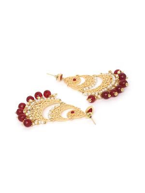 red metal chandellier earring - 16890195 - Standard Image - 2