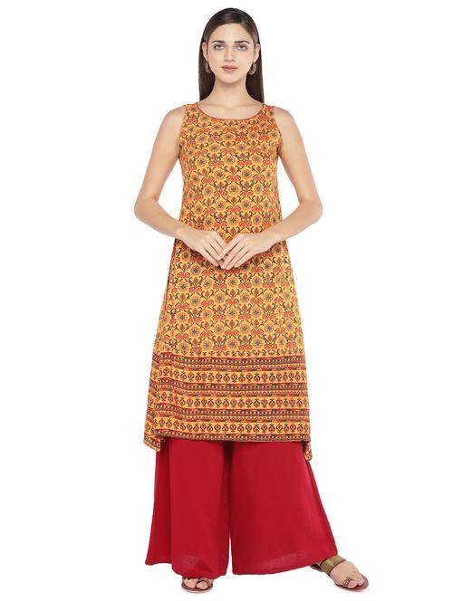floral print a-line kurta - 16891229 - Standard Image - 1