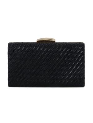 black leatherette (pu) box clutch - 16891511 - Standard Image - 2