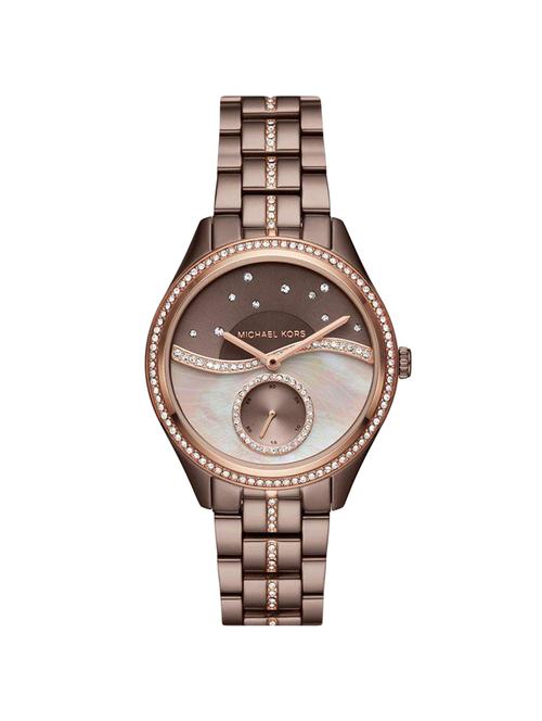 michael kors mk3757 women’s rose gold lauryn sable three-hand watch - 16891942 - Standard Image - 1