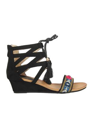 black closed back wedges - 16892179 - Standard Image - 2