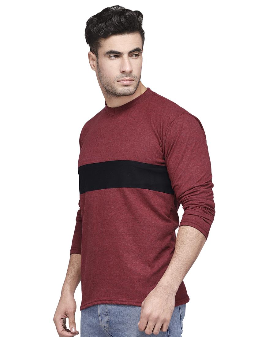 maroon taped t-shirt - 16893411 - Zoom Image - 2