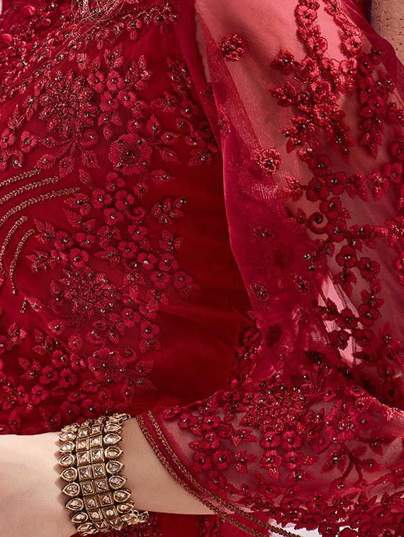embroidered a-line gown - 16893412 - Zoom Image - 2