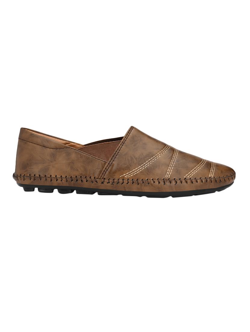 brown synthetic slip on loafers - 16894031 - Zoom Image - 2