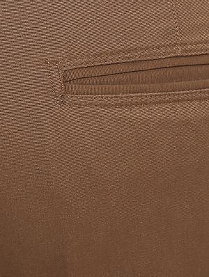 brown solid chinos - 16896283 - Standard Image - 5