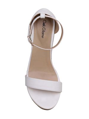 white ankle strap wedges - 16896576 - Standard Image - 5