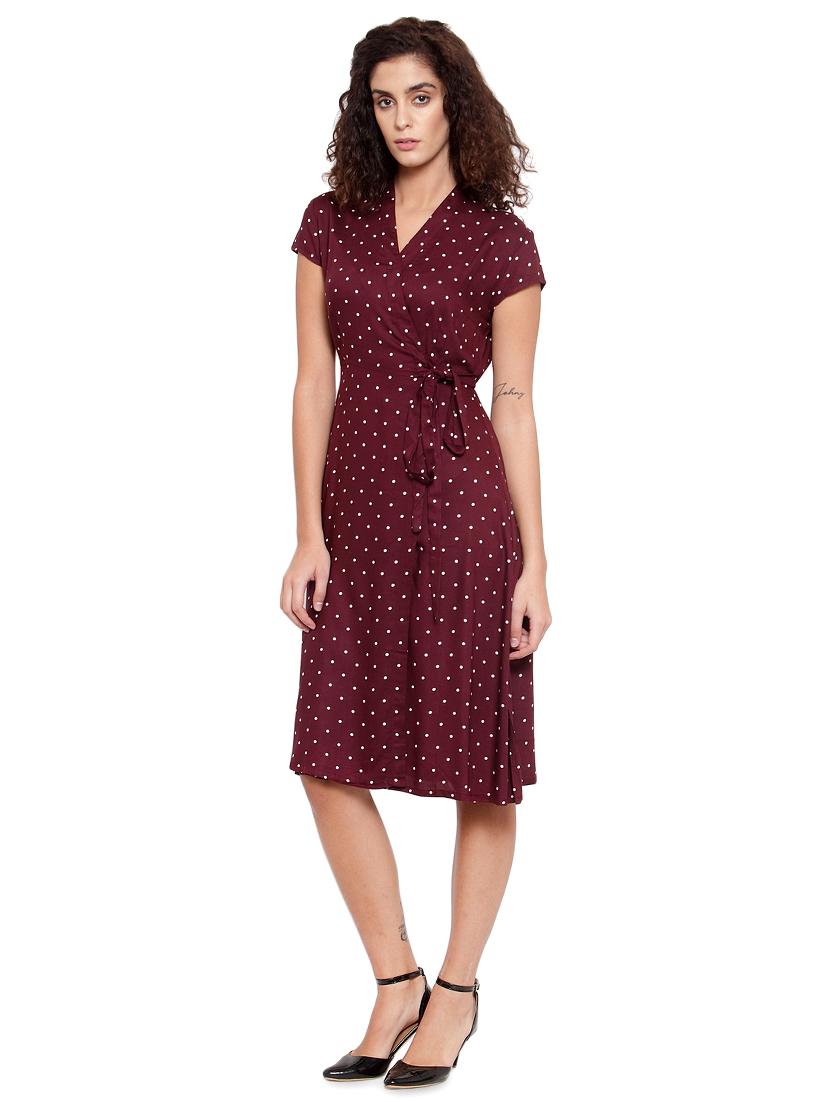 polka dot wrap dress - 16897146 - Zoom Image - 2