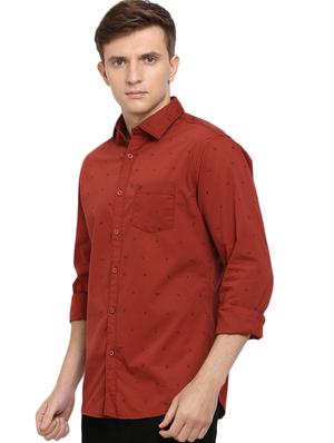 red printed casual shirt - 16900188 - Standard Image - 2