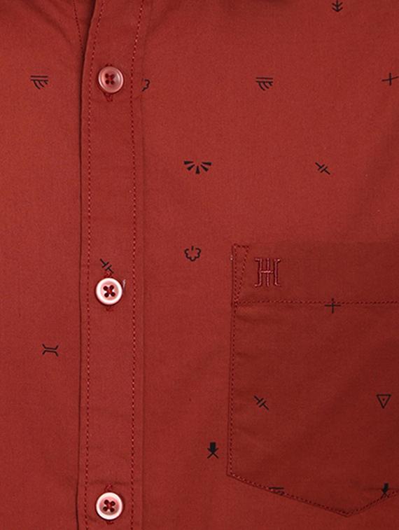 red printed casual shirt - 16900188 - Zoom Image - 5