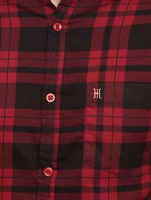 red checkered casual shirt - 16900193 - Standard Image - 5
