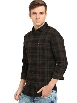 black checkered casual shirt - 16900195 - Standard Image - 2