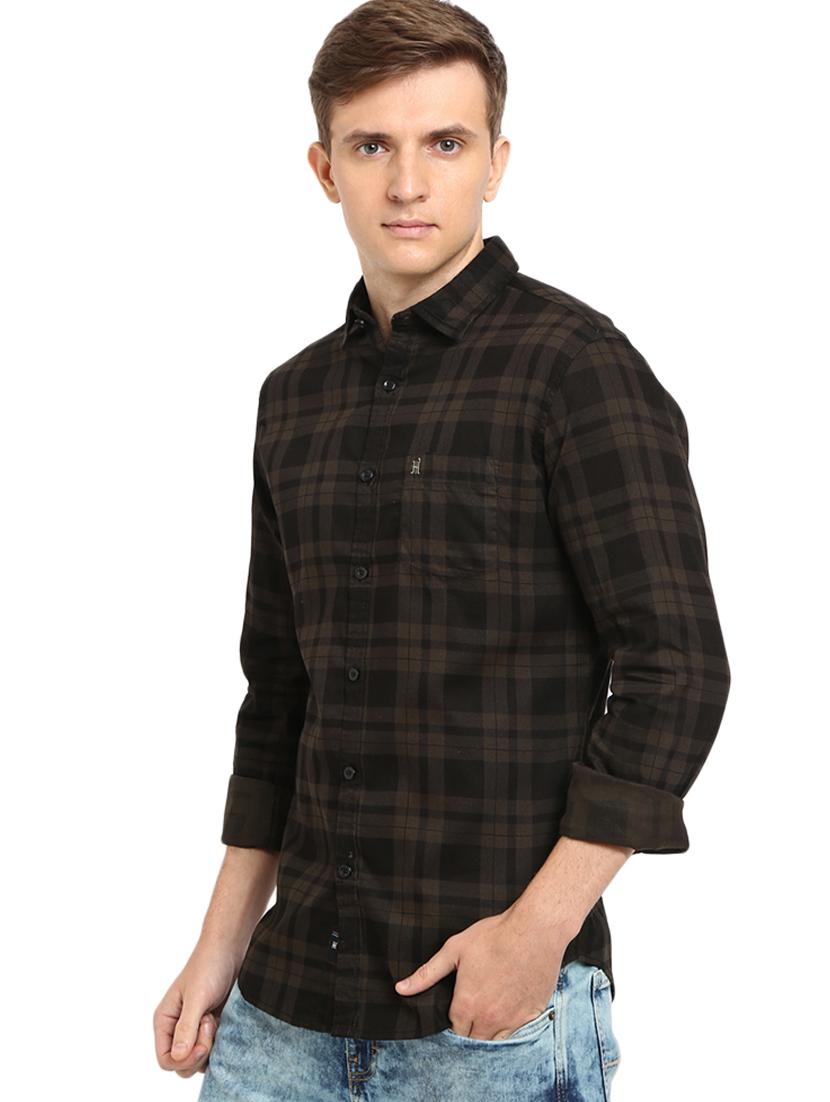 black checkered casual shirt - 16900195 - Zoom Image - 2
