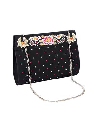 black silk ethnic clutch - 16902126 - Standard Image - 5