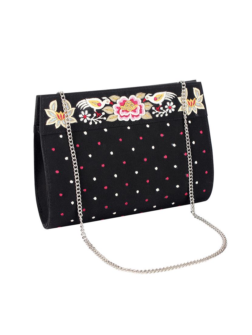 black silk ethnic clutch - 16902126 - Zoom Image - 5