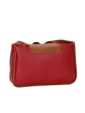 red leatherette (pu) regular sling bag - 16902208 - Standard Image - 2