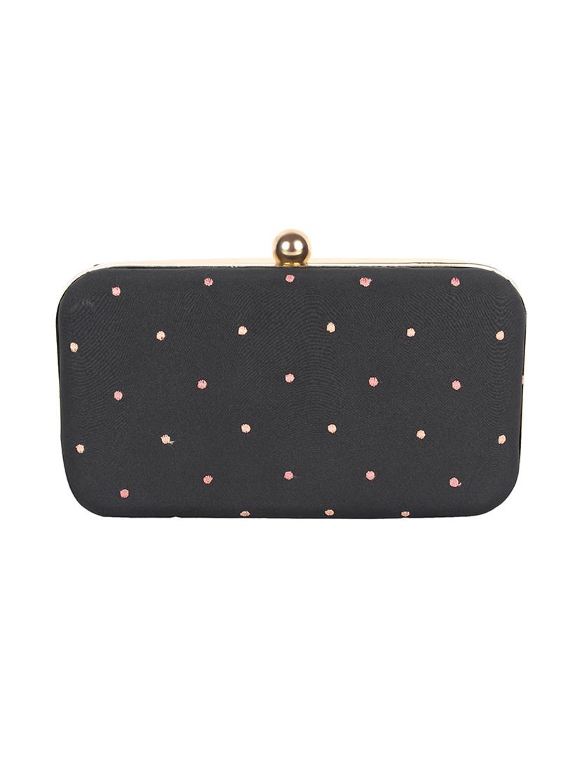 black silk ethnic clutch - 16902212 - Zoom Image - 2