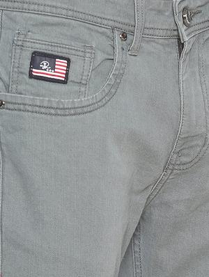 grey solid denim jeans - 16902335 - Standard Image - 5