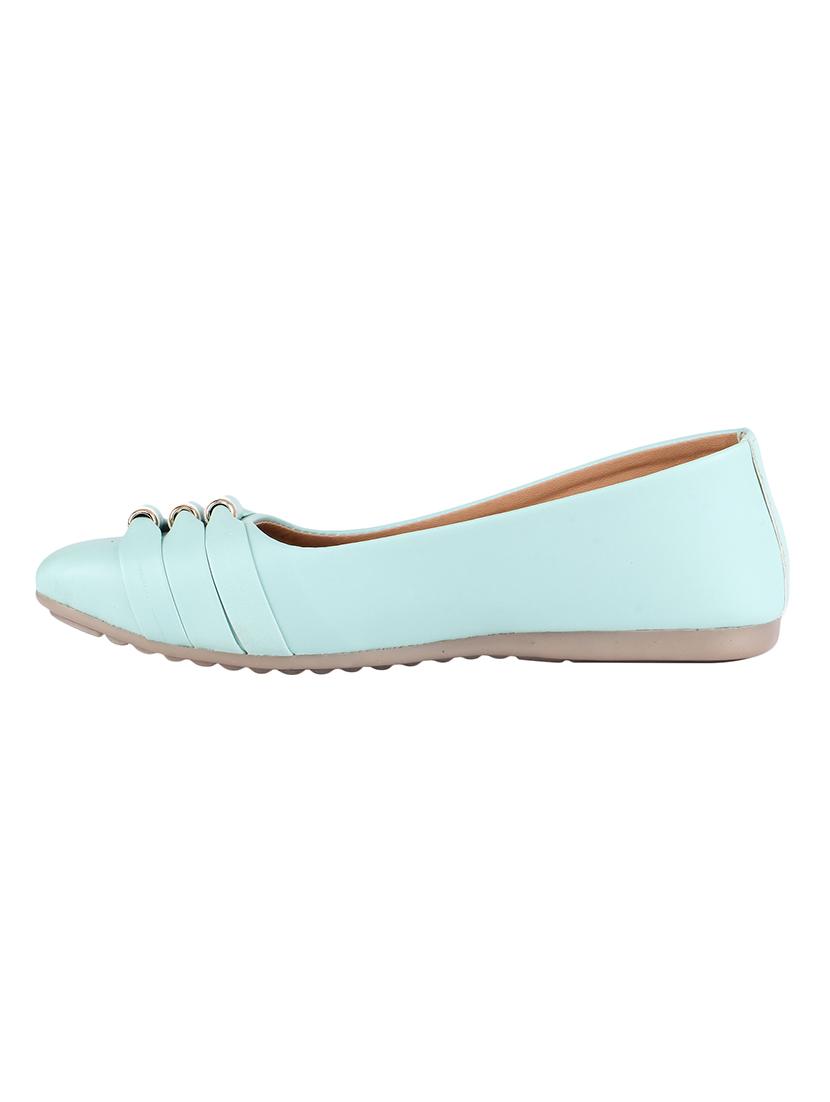 green synthetic slip on ballerina - 16902431 - Zoom Image - 2