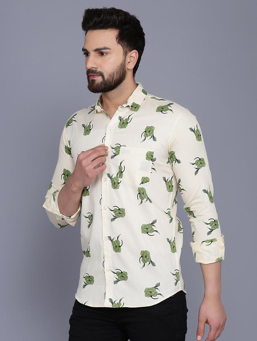 beige printed casual shirt - 16903479 - Zoom Image - 2