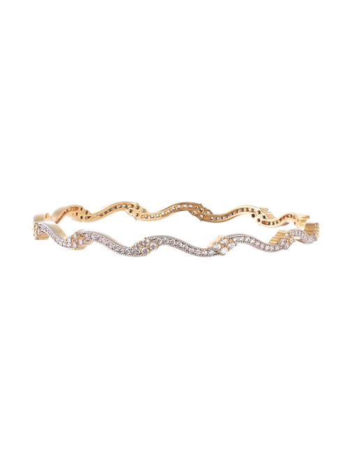 gold white tone brass bangle - 16903731 - Standard Image - 1