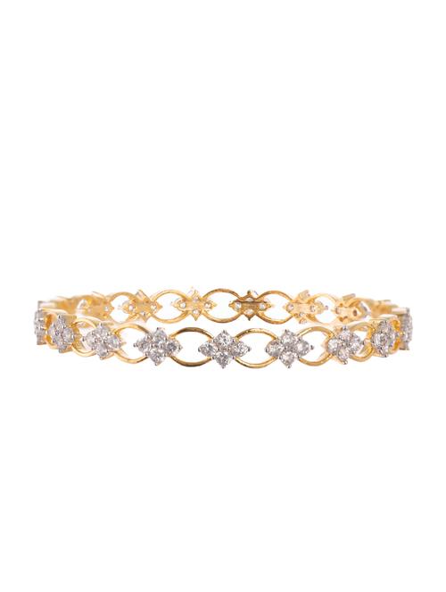 white gold tone brass bangle - 16903793 - Standard Image - 1