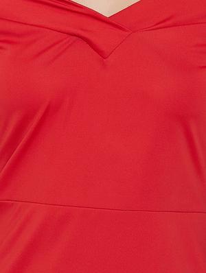 off shoulder solid bodycon dress - 16904632 - Standard Image - 5