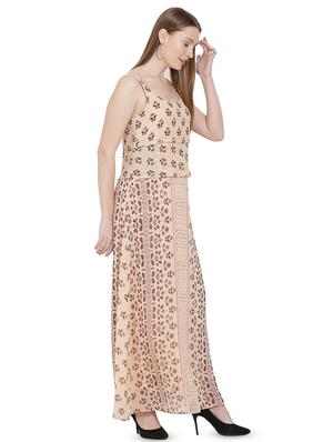 scoop neck floral layered maxi dress - 16908221 - Standard Image - 2