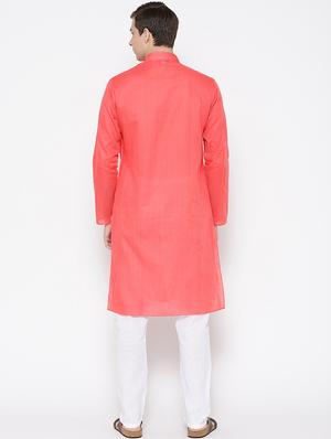 red solid kurta pyjama set - 16909306 - Standard Image - 2