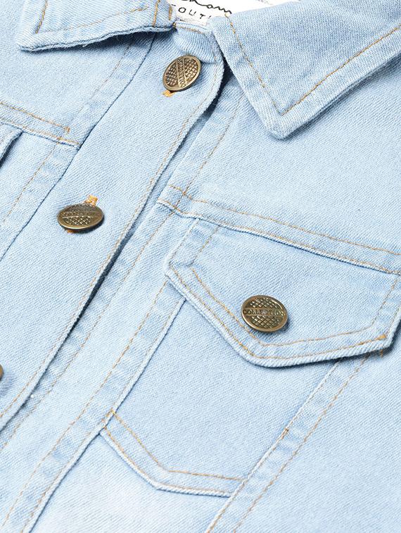 contrast panel denim jacket - 16909807 - Zoom Image - 5