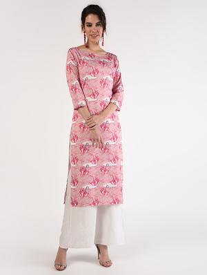digital print straight kurta - 16911191 - Standard Image - 2