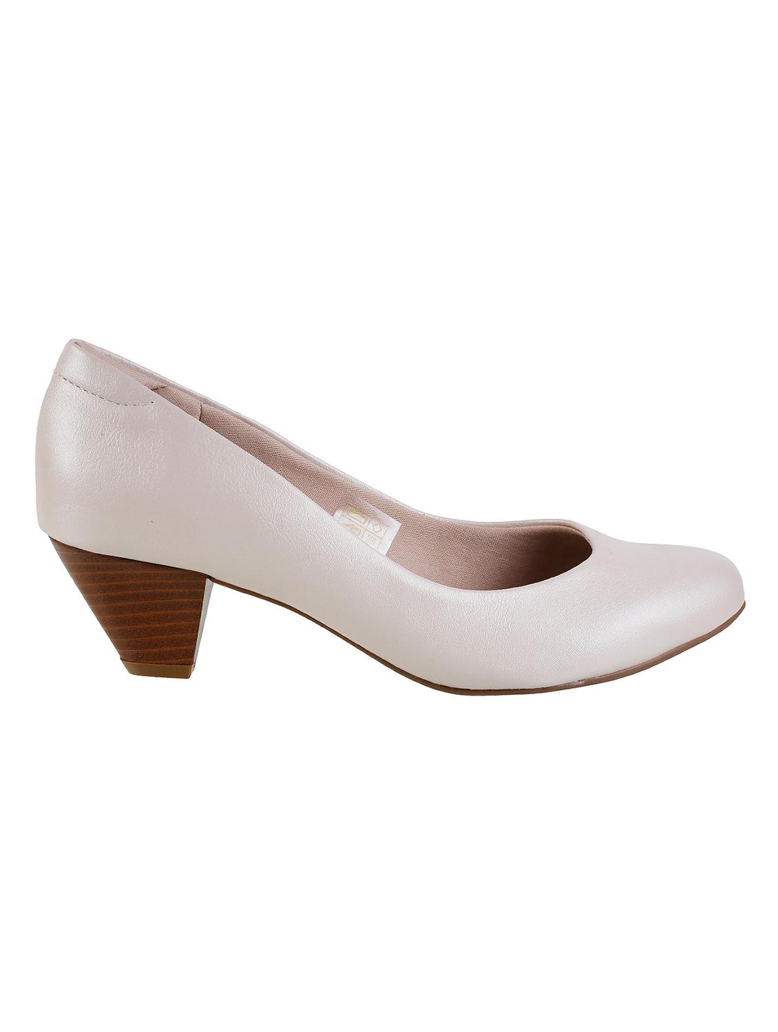 beige leatherette slip on pumps - 16911842 - Zoom Image - 2