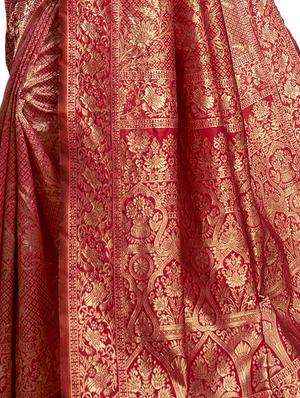 floral woven saree with blouse - 16914588 - Standard Image - 2