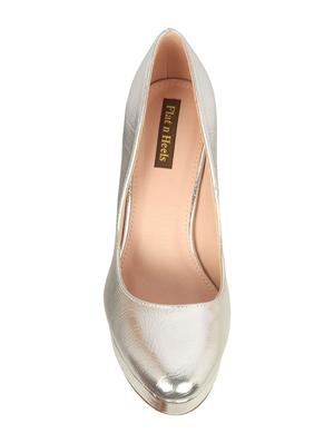 silver slip on pumps - 16918108 - Standard Image - 5